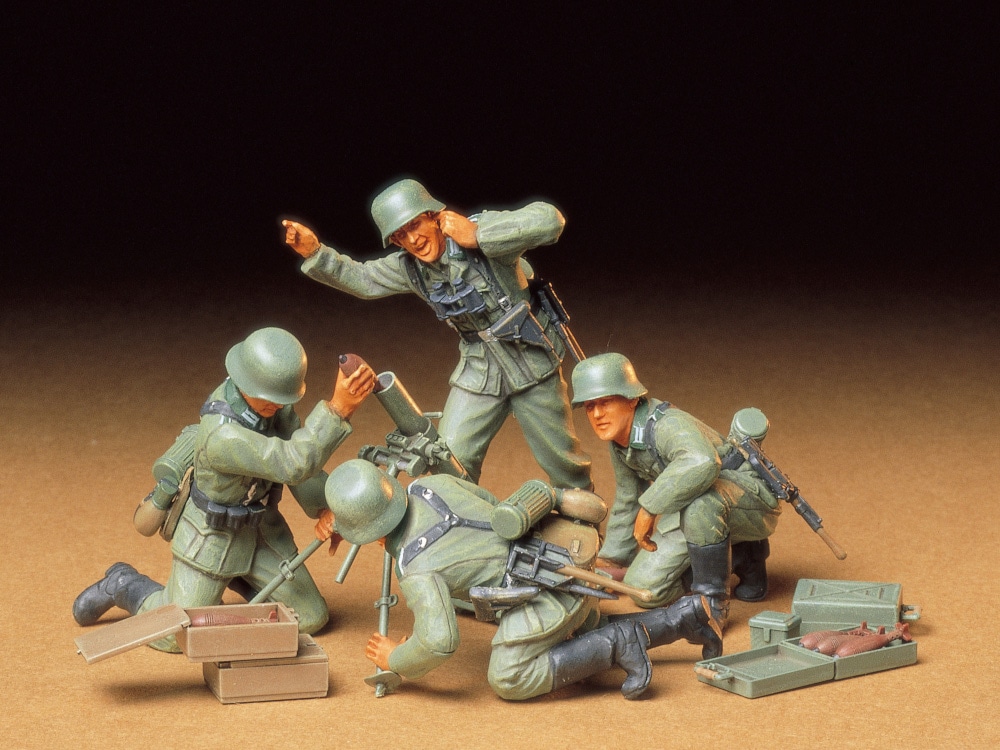 タミヤ 1/35 ミリタリーミニチュアシリーズ ドイツ歩兵 迫撃砲チーム
