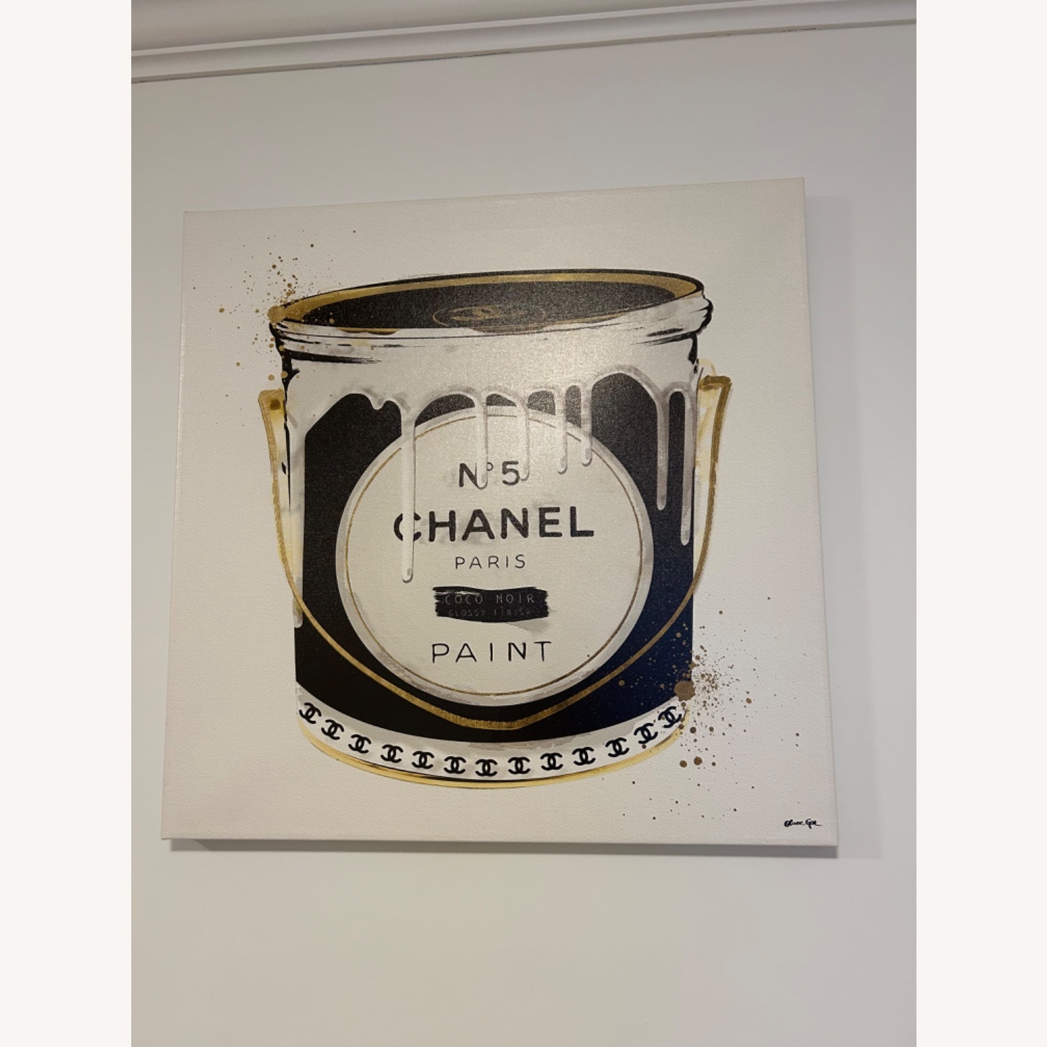 Oliver Gal Chanel Paint Bucket Canvas - AptDeco