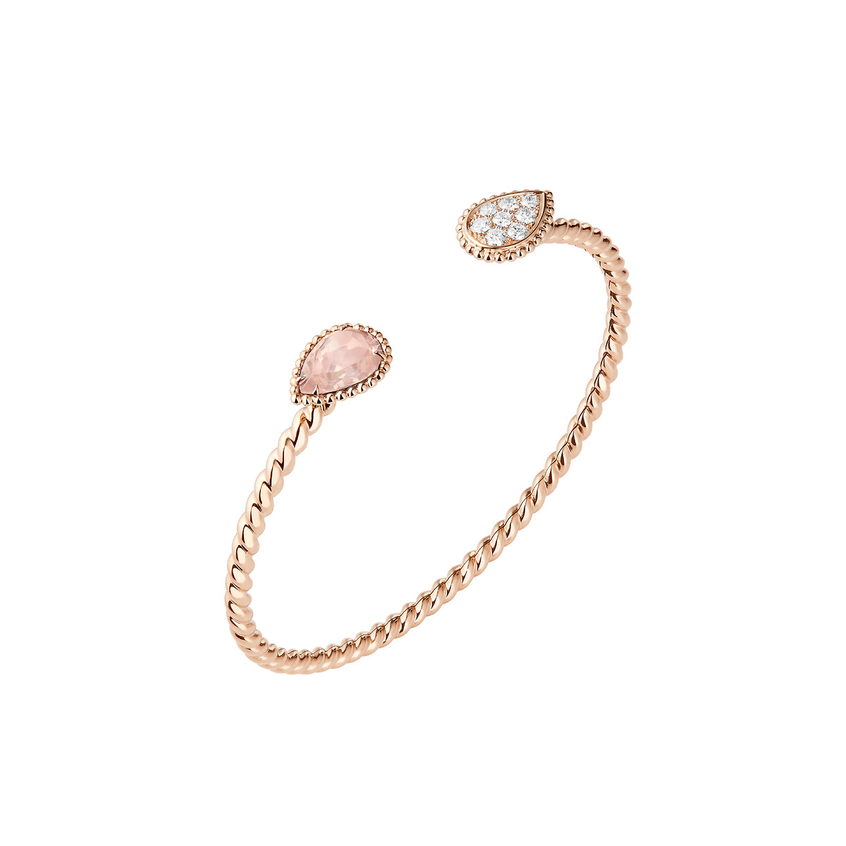 SERPENT BOHÈME PINK QUARTZ セルパンボエム ツインモチーフ バングル