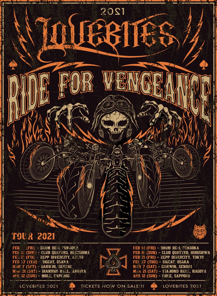 LOVEBITES | Ride for Vengeance Unofficial Art Tour Poster – Behind