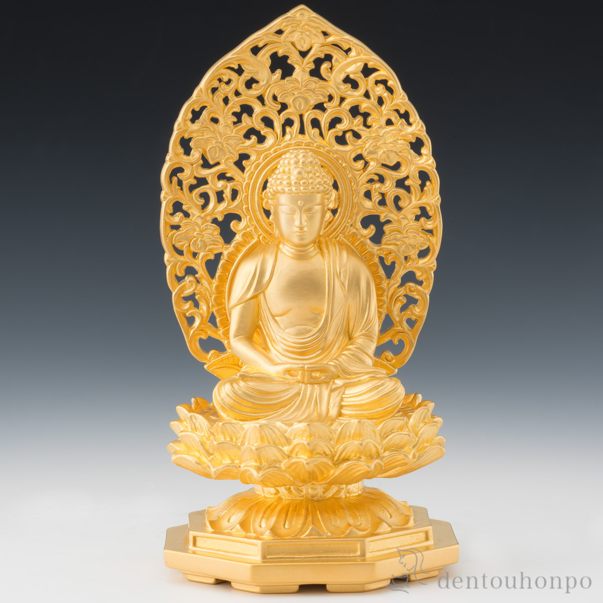 送料無料】 純金 阿弥陀如来 80g / 仏壇 寺院 仏様 日本 仏具 東京銀器