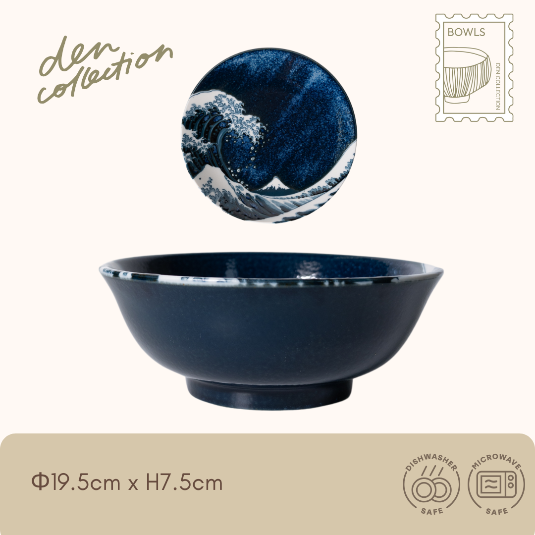 神奈川沖浪裏ラーメン丼｜The Great Wave Ramen Bowl – Den Collection