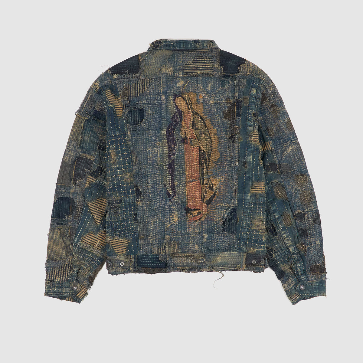 Kapital Distressed Patchwork Boro Work Jacket - DeeCee style