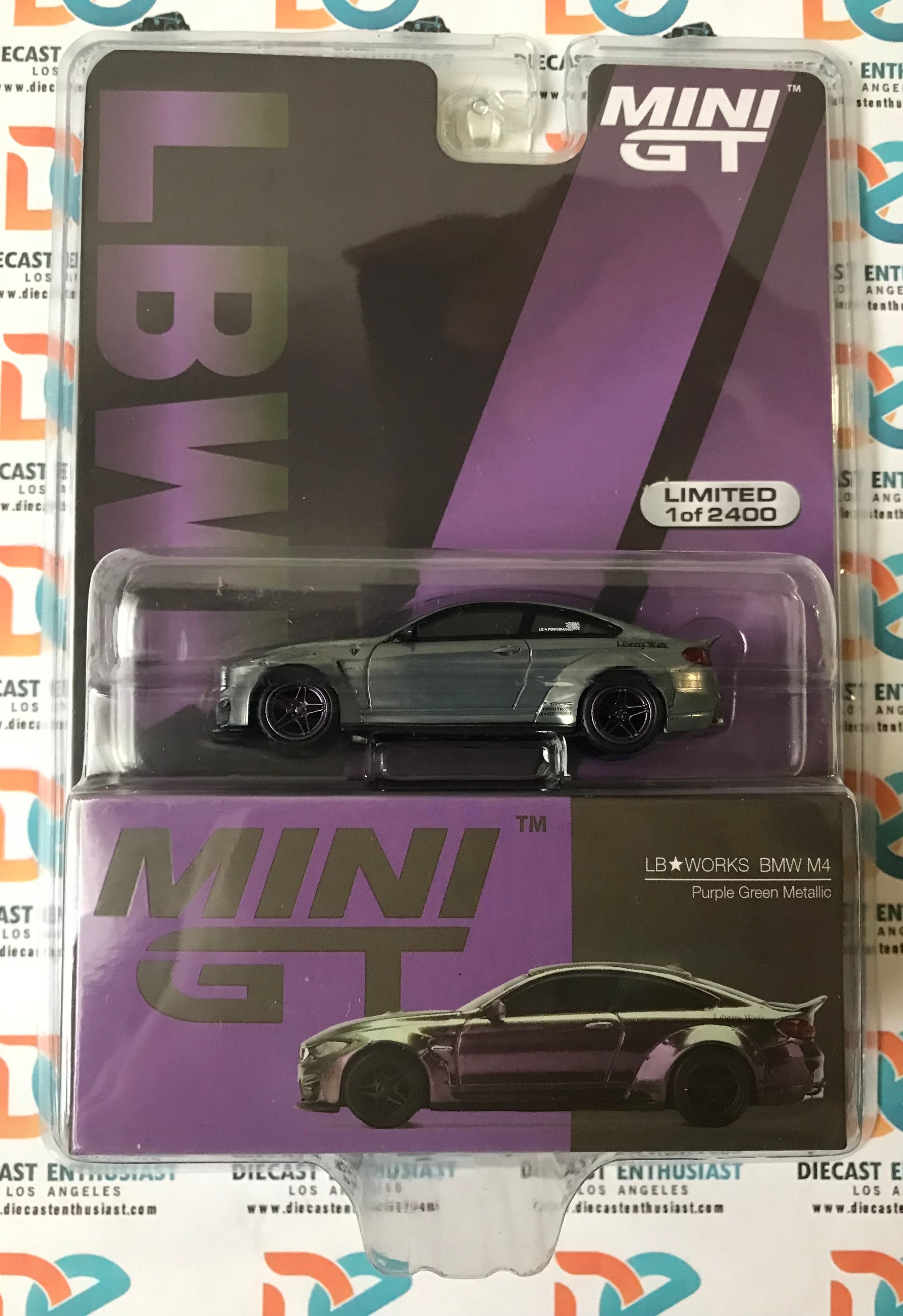 CHASE Mini GT Mijo Exclusive 228 LB Works BMW M4 Purple Green 1:64