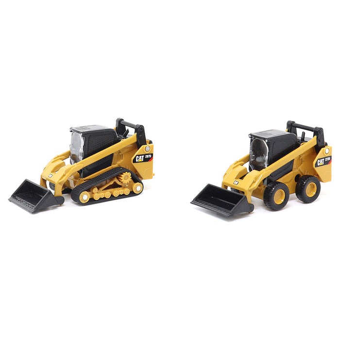 1:64 Scale Cat 272D2 Skid Steer Loader & Cat 297D2 Compact Track