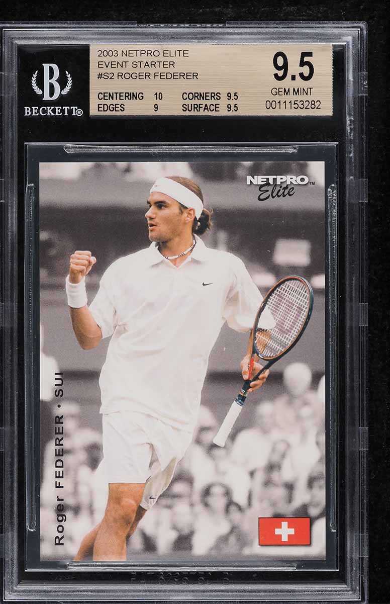 2003 Netpro Elite Event Starter Roger Federer ROOKIE #S2 BGS 9.5
