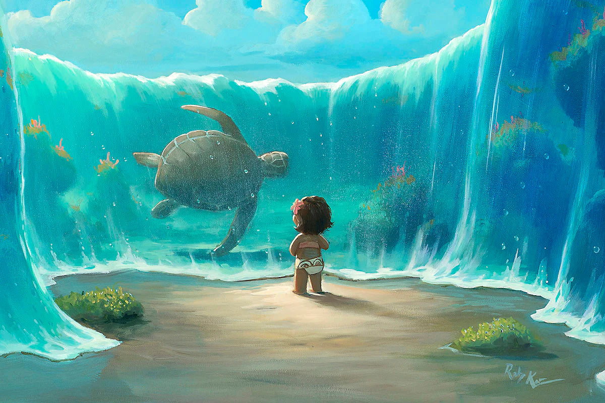 Moana's New Friend by Rob Kaz- Premiere Treasure on Canvas
