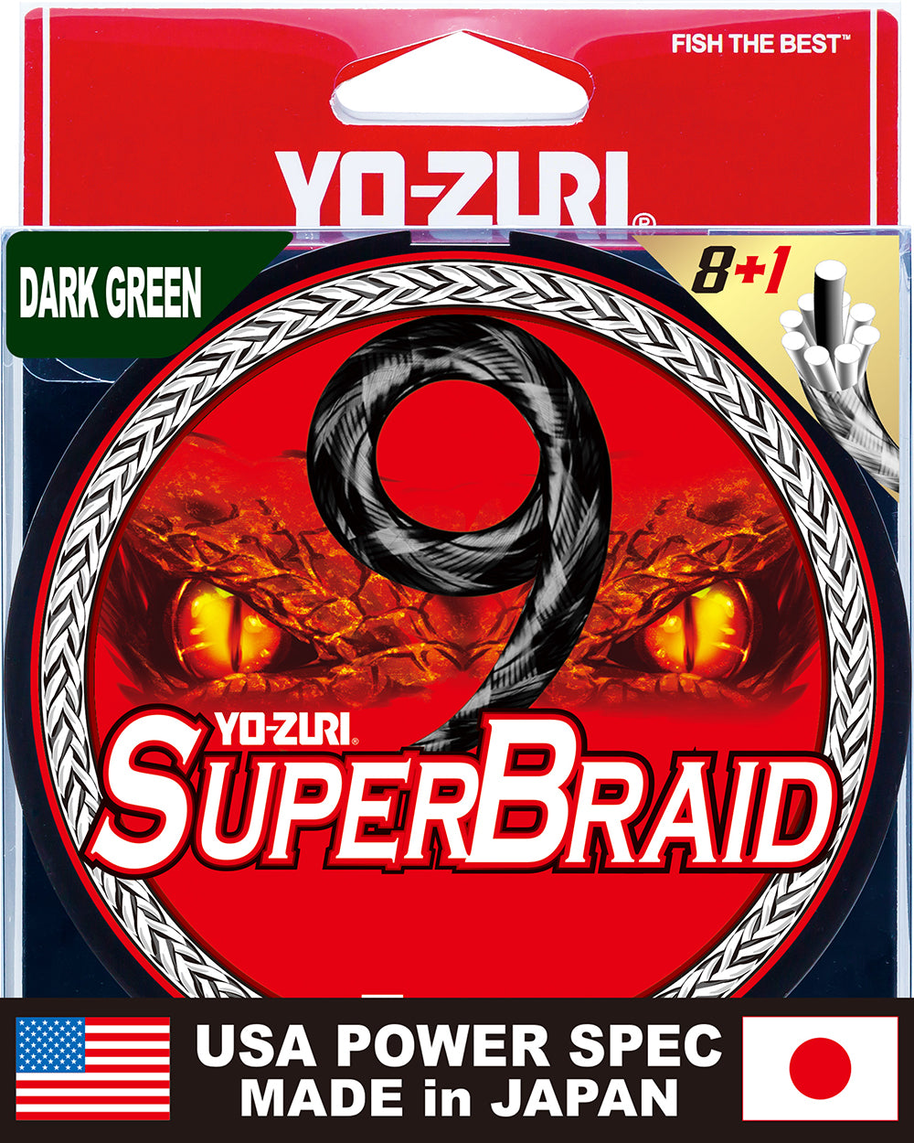 Yo-Zuri SuperBraid 9 Dark Green Standard Spools - 150 Yards