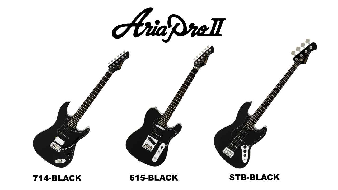AriaProIIからボディ、ヘッドをブラックで統一した限定モデル発売