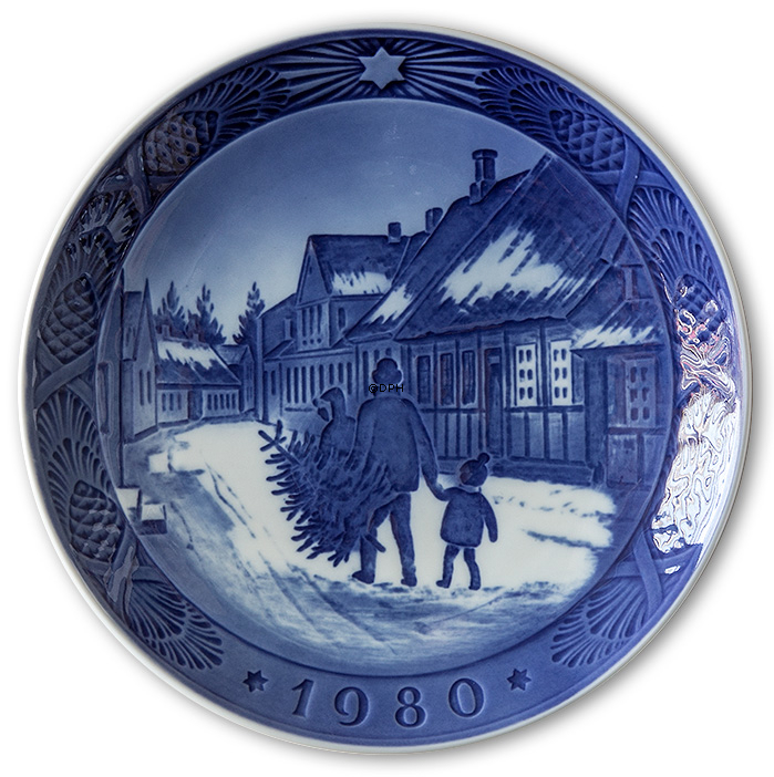 Bringing Home the Christmas Tree 1980, Royal Copenhagen Christmas