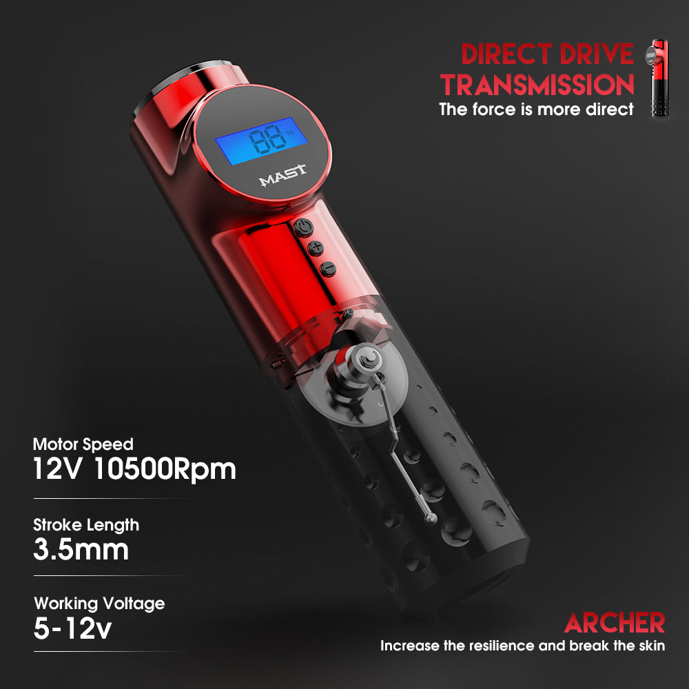 Tattoo Kit | Mast Archer Wireless Tattoo Machine Bundle