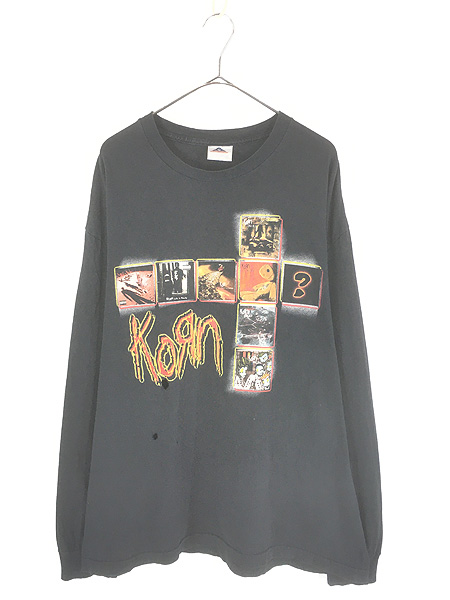 古着 00s KORN 豪華 ジャケット アート ミクスチャー ラップ メタル