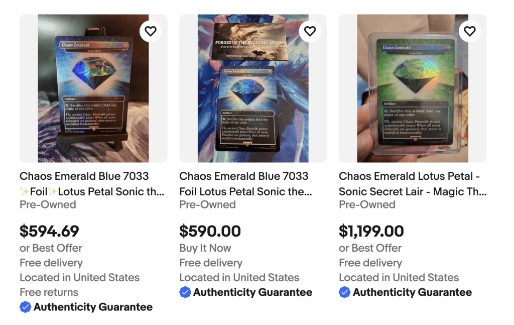 Full Set of Chaos Emerald Lotus Petals Will Run You At Least
