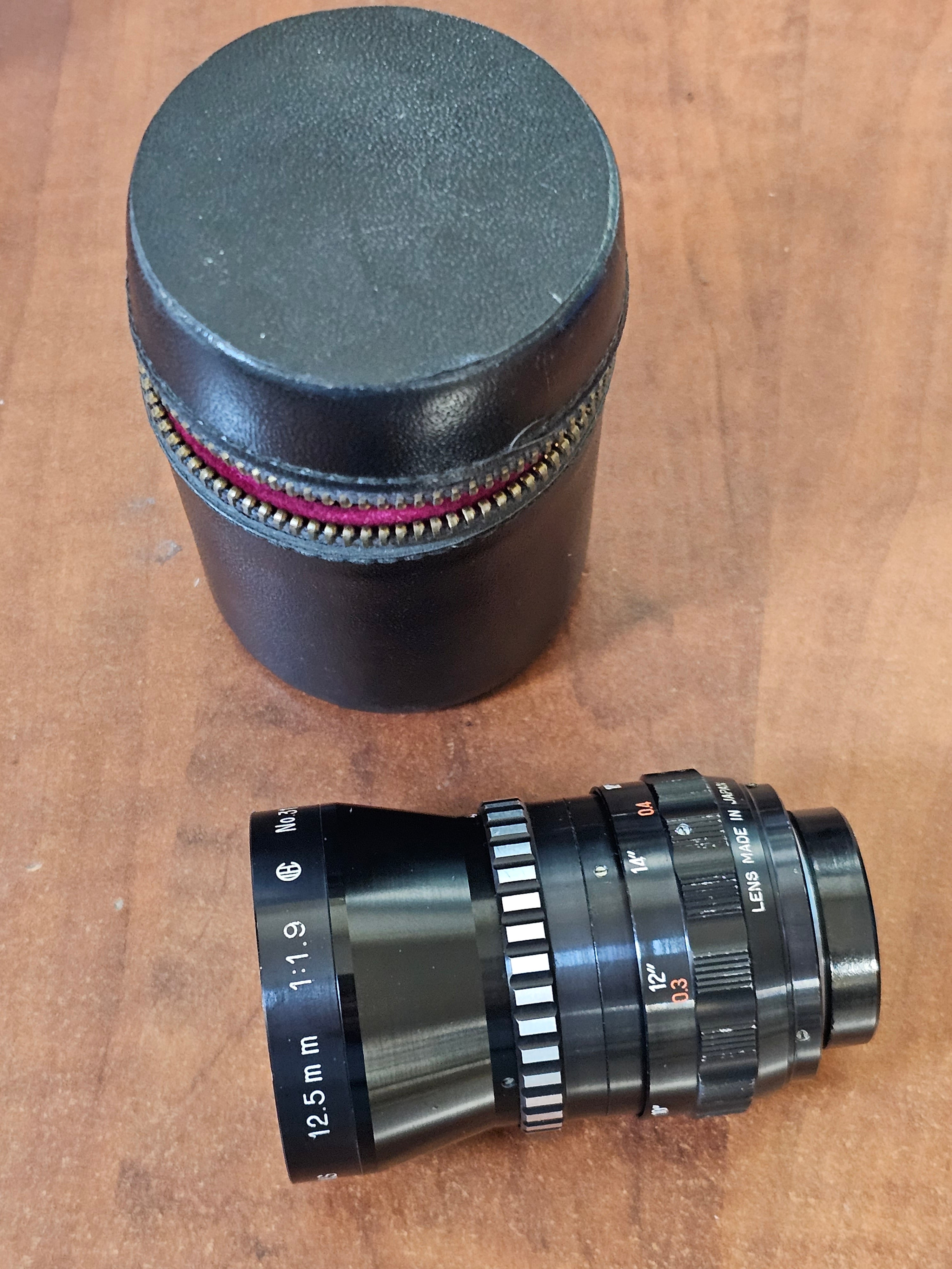 Cosmicar Television 12.5mm f1.9 C-Mount (Zebra) S# 31079 – Du-All