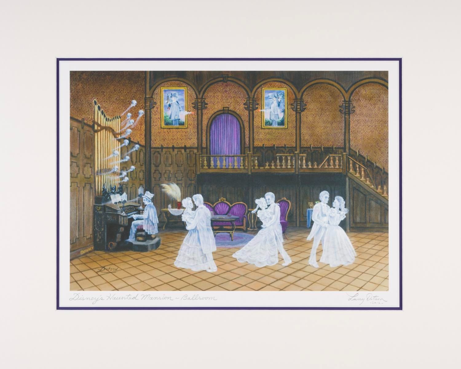 A Larry Dotson Signed Haunted Mansion Print. - Van Eaton Galleries