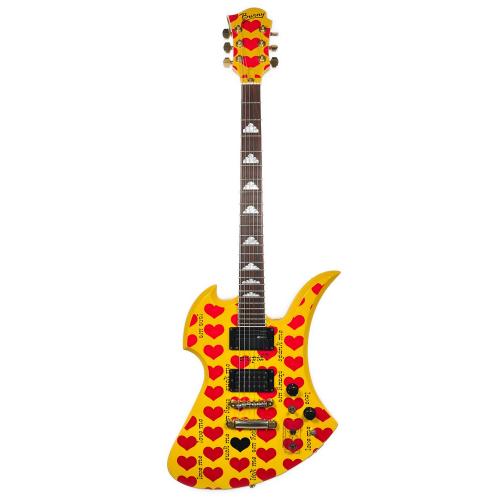 Burny (バーニー) エレキギター MG-145S YELLOW HEART hide MODEL 日本