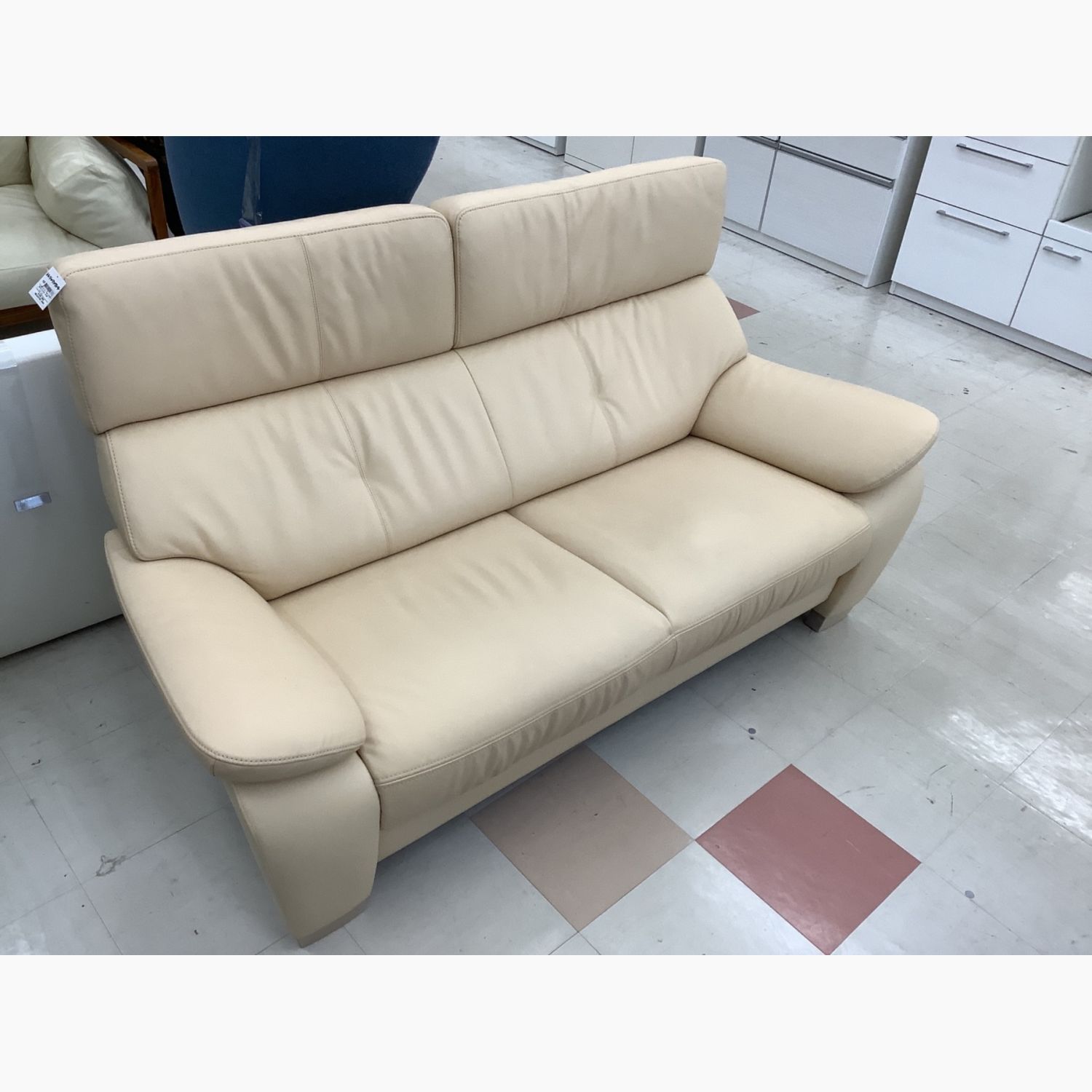 karimoku (カリモク) 2人掛けソファー ベージュ ハイバック ZW7312Y325