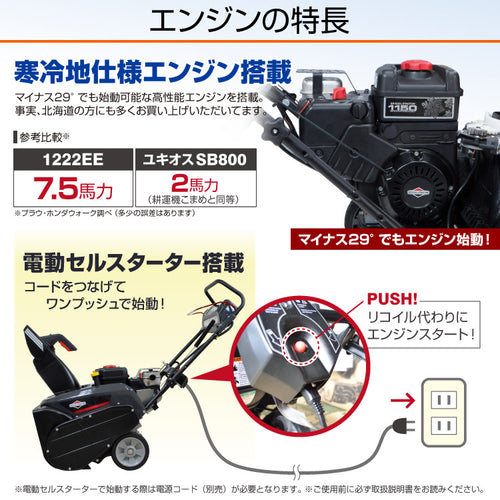 小型エンジン式除雪機 Briggs ＆ Stratton 1222EE — PLOW(プラウ)公式