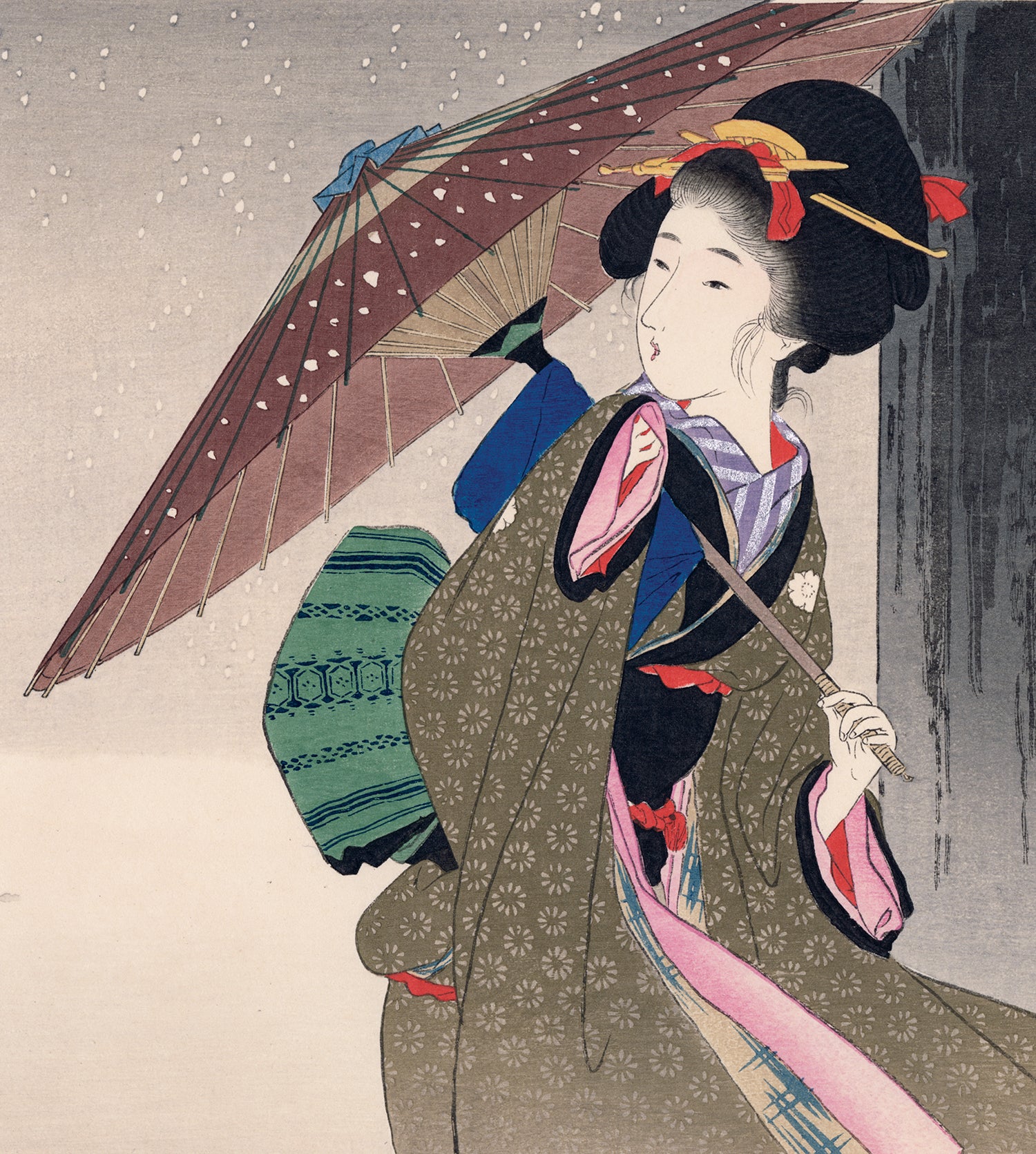 池田輝方：雪の中の傘でびっくりした美しさ（販売） – Egenolf Gallery