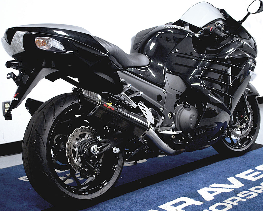 Graves Motorsports Kawasaki ZX14R Carbon Fiber Cat Back Slip-on