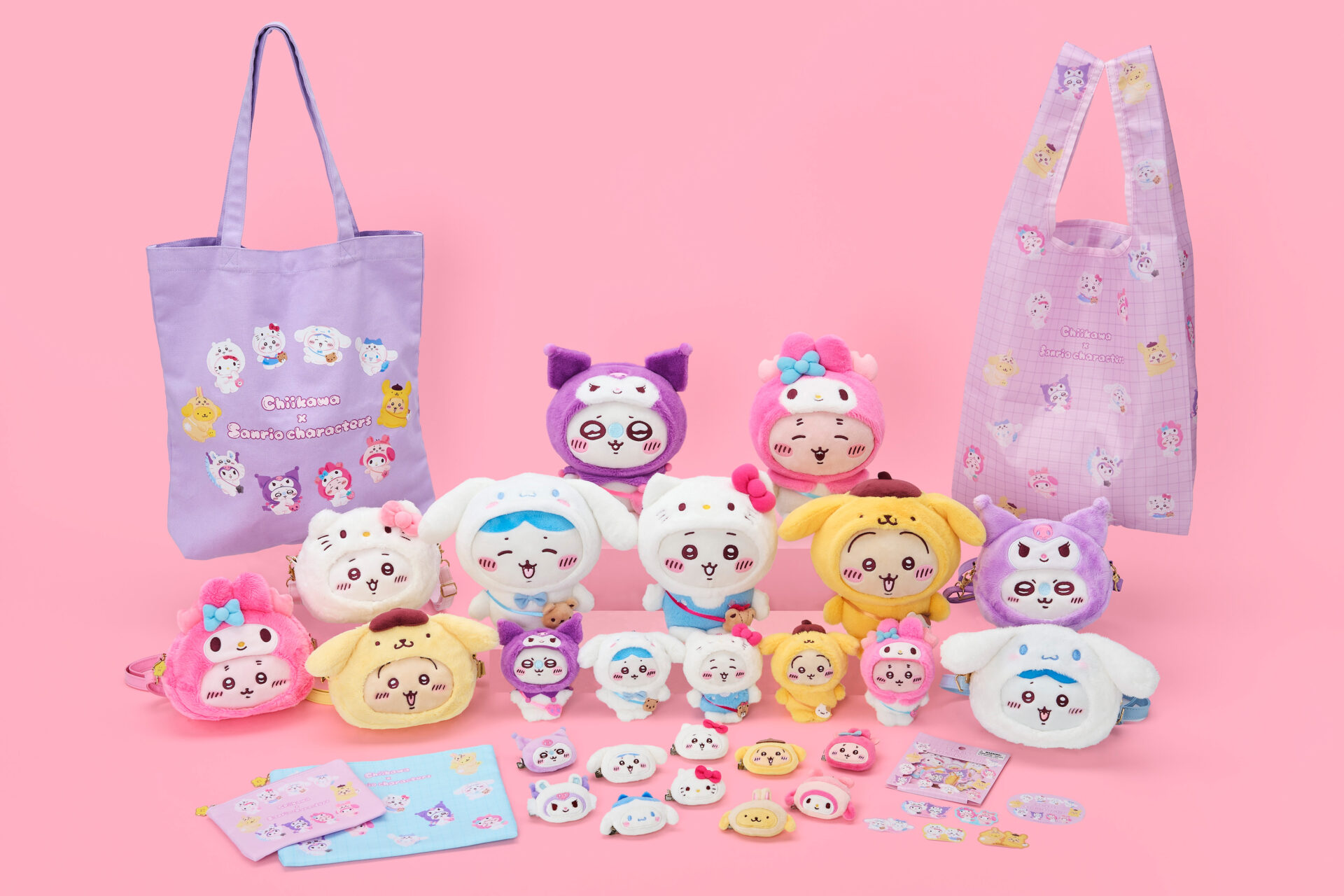 ちいかわ×サンリオキャラクターズ」ペア同士がそれぞれなりきる！“ふわ