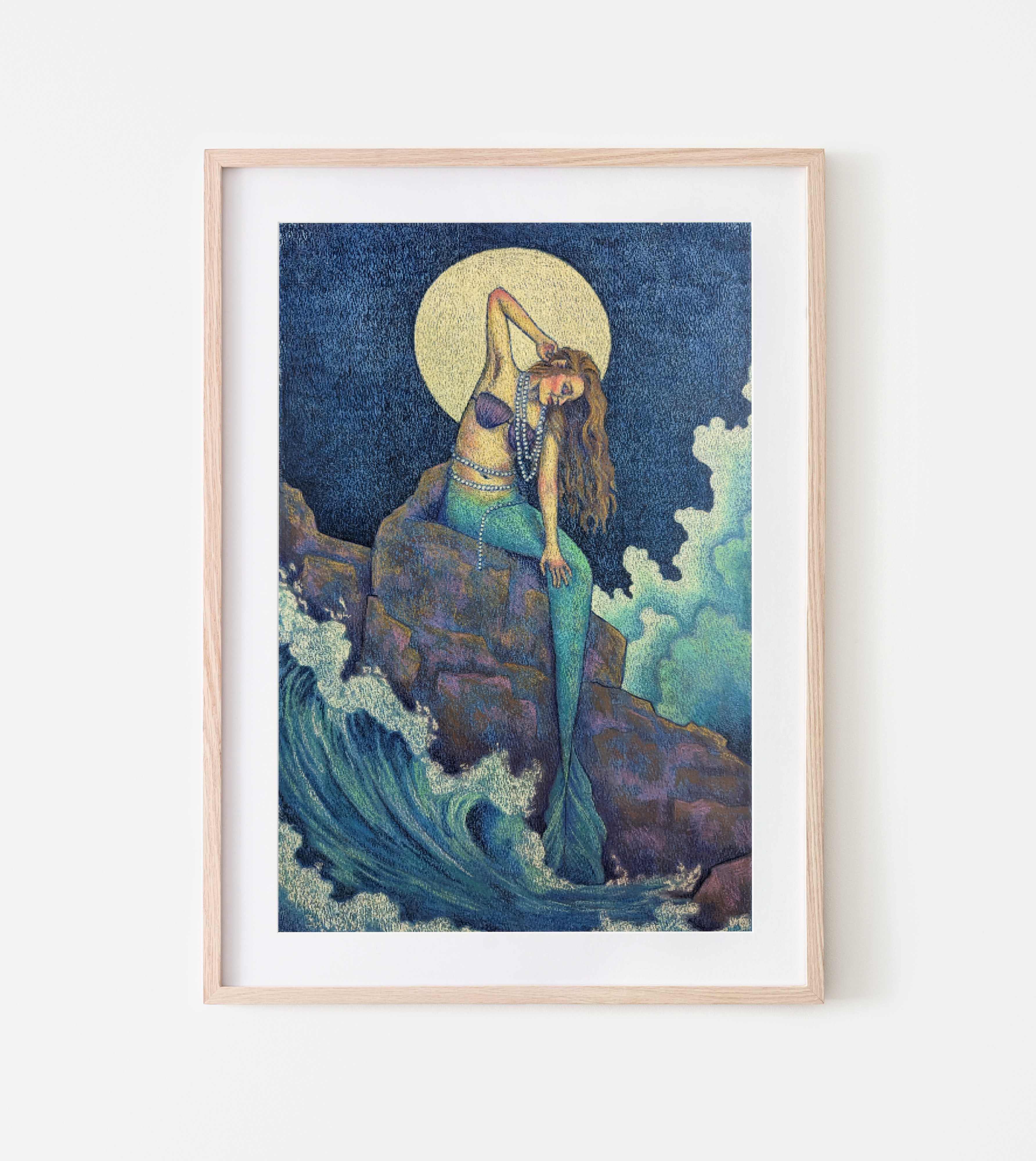 Magical Mermaid Art Print | Elizabeth Guilford Art