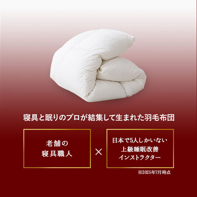 日本製 エクセルゴールドラベル 羽毛布団 ダブル ロング 非圧縮 軽量