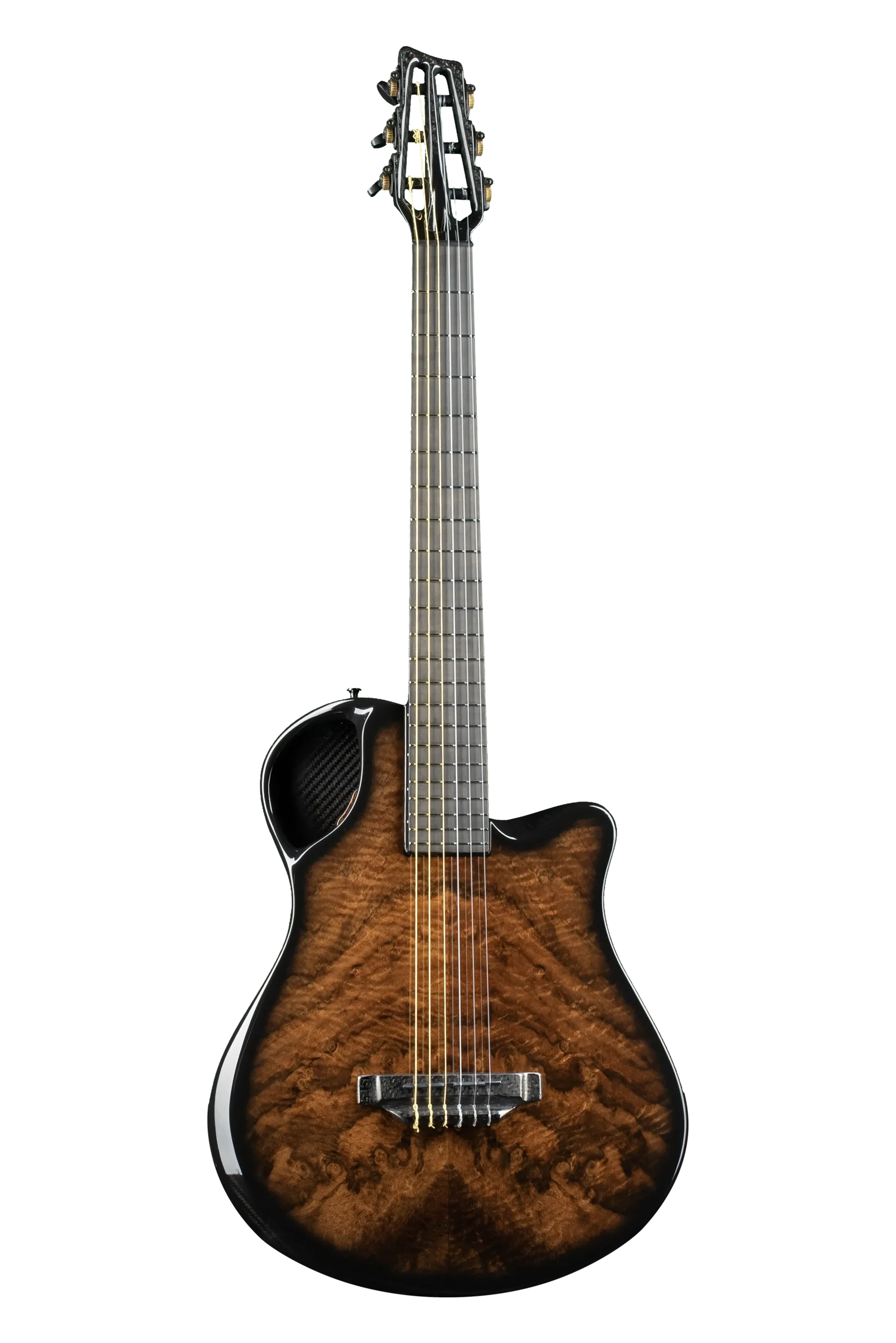 X10-Slimline Nylon Black Walnut - Emerald Guitars