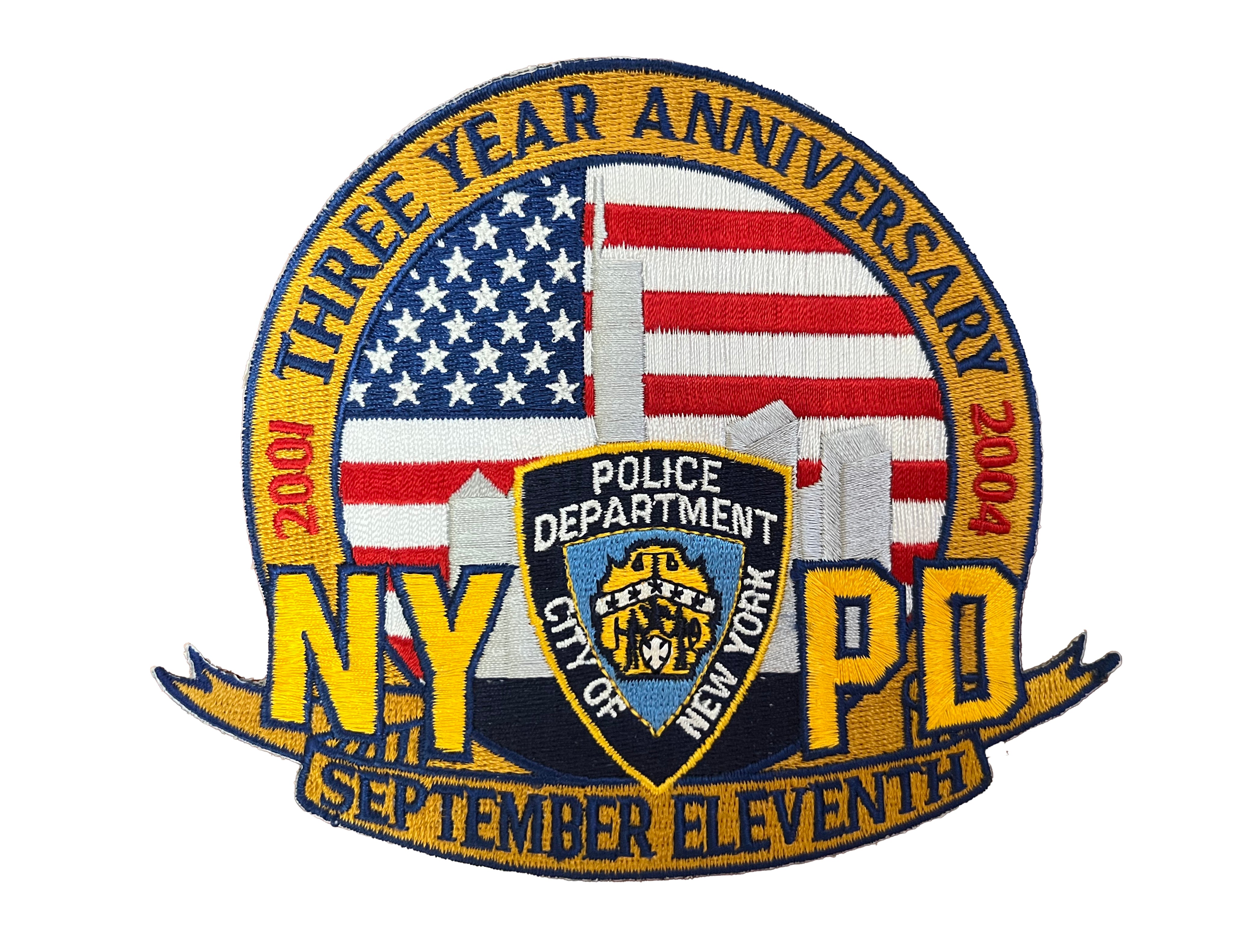 NYPD 9/11 Three Year Anniversary Patch – EMERGENCY RESPONDER