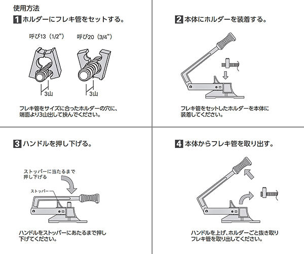 KTC フレキツバ出し工具 （3山成形専用） fv10【エヒメマシン】