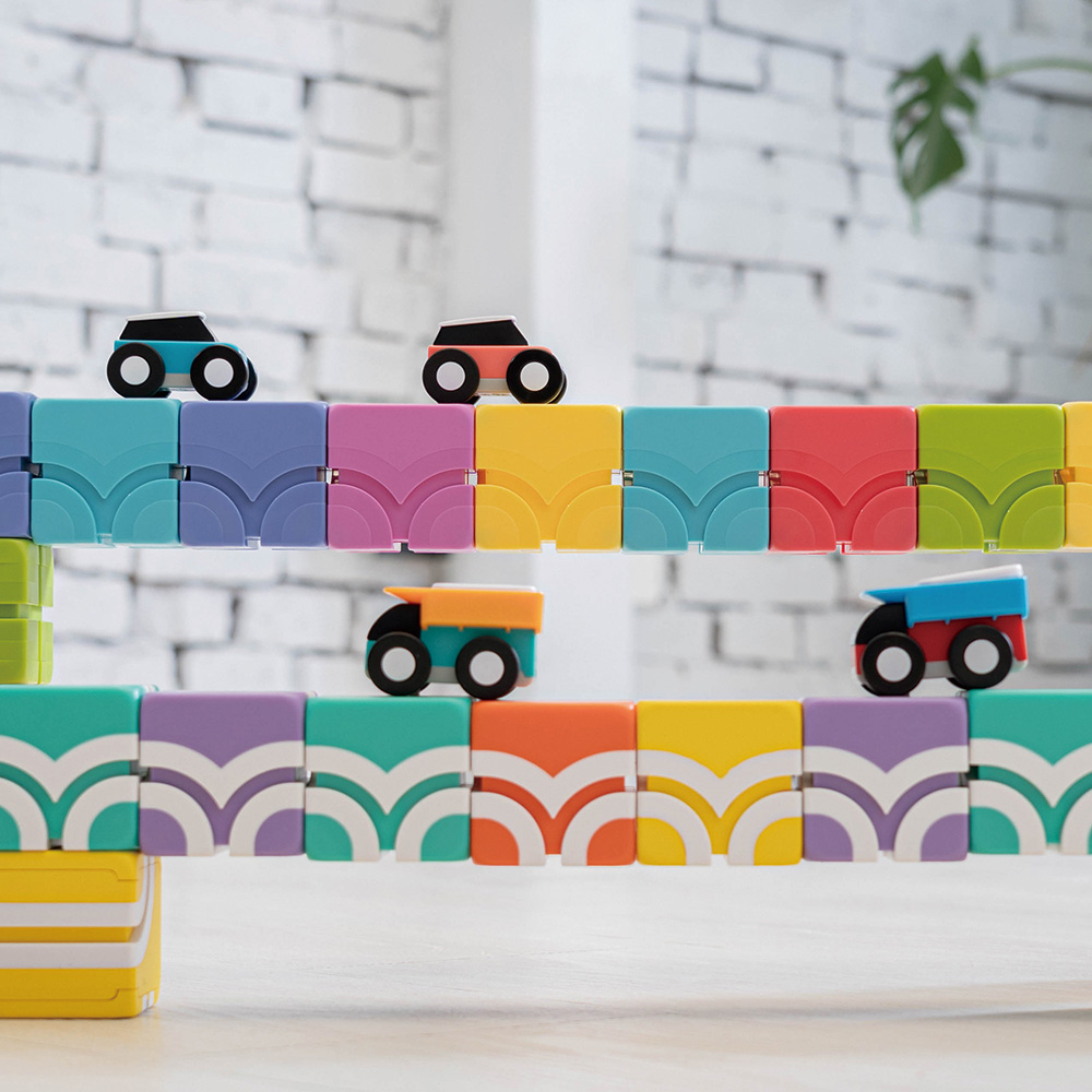 Qbi Explorer Kids 軽量ブロック4個セット(ピンク) | ENGAGING TOYS