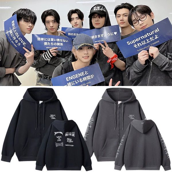 ENHYPEN 2025 World Tour WALK THE LINE Japan Zippered Hoodie (Fan