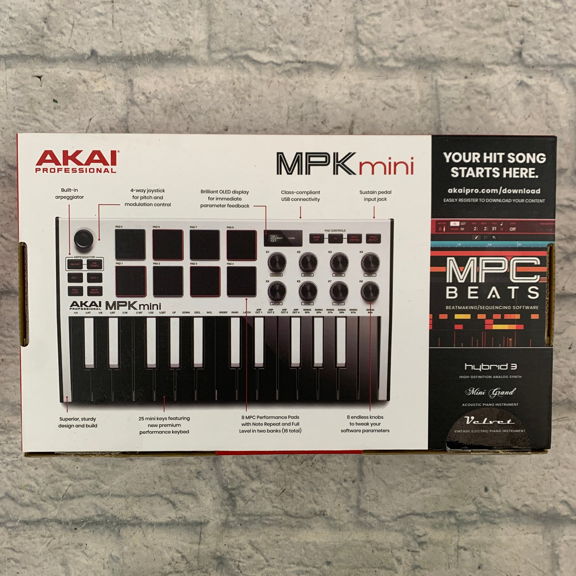 Akai MPK Mini MK3 Special Edition Keyboard Controller - White