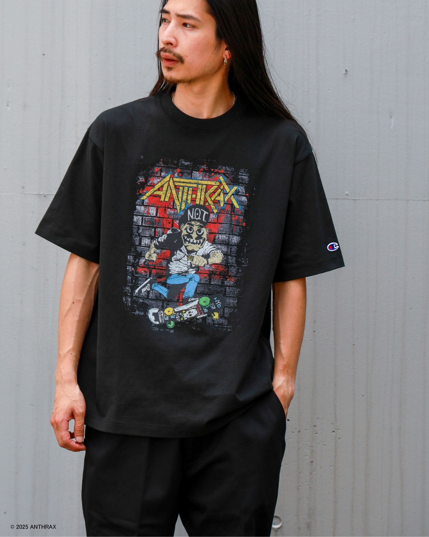 Championがスラッシュメタルの伝説的バンドANTHRAXの限定Tシャツを
