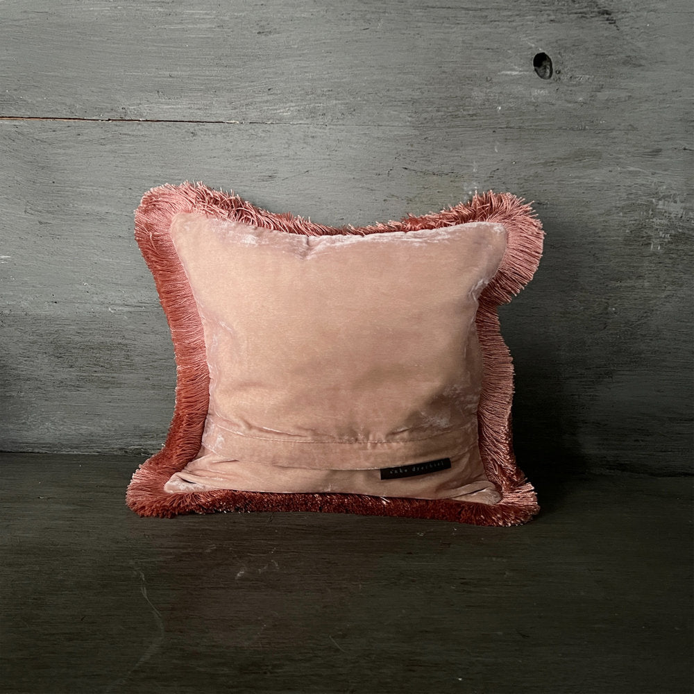 Anke Drechsel】シルクベルベット クッションカバーPlain Peach Rose