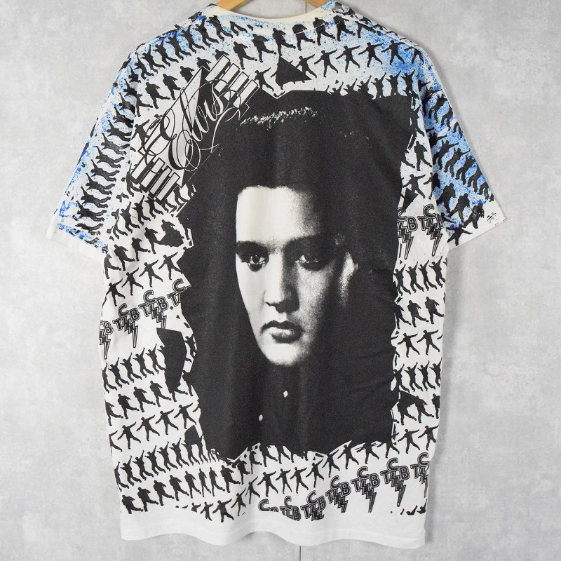 エルビス・プレスリー 1988 R&Rビンテージ モノクロカラー Tシャツ XL