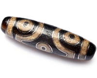 銀線天珠 六眼天珠 49x14mm チベット御守り_PRG759 - 天然石 卸問屋