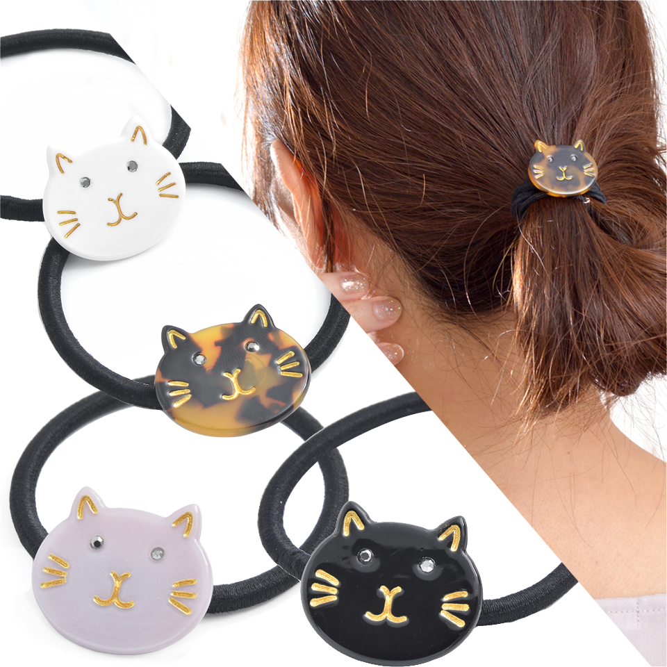 NO.24❤猫 パイロット❤レジンヘアゴム❤
