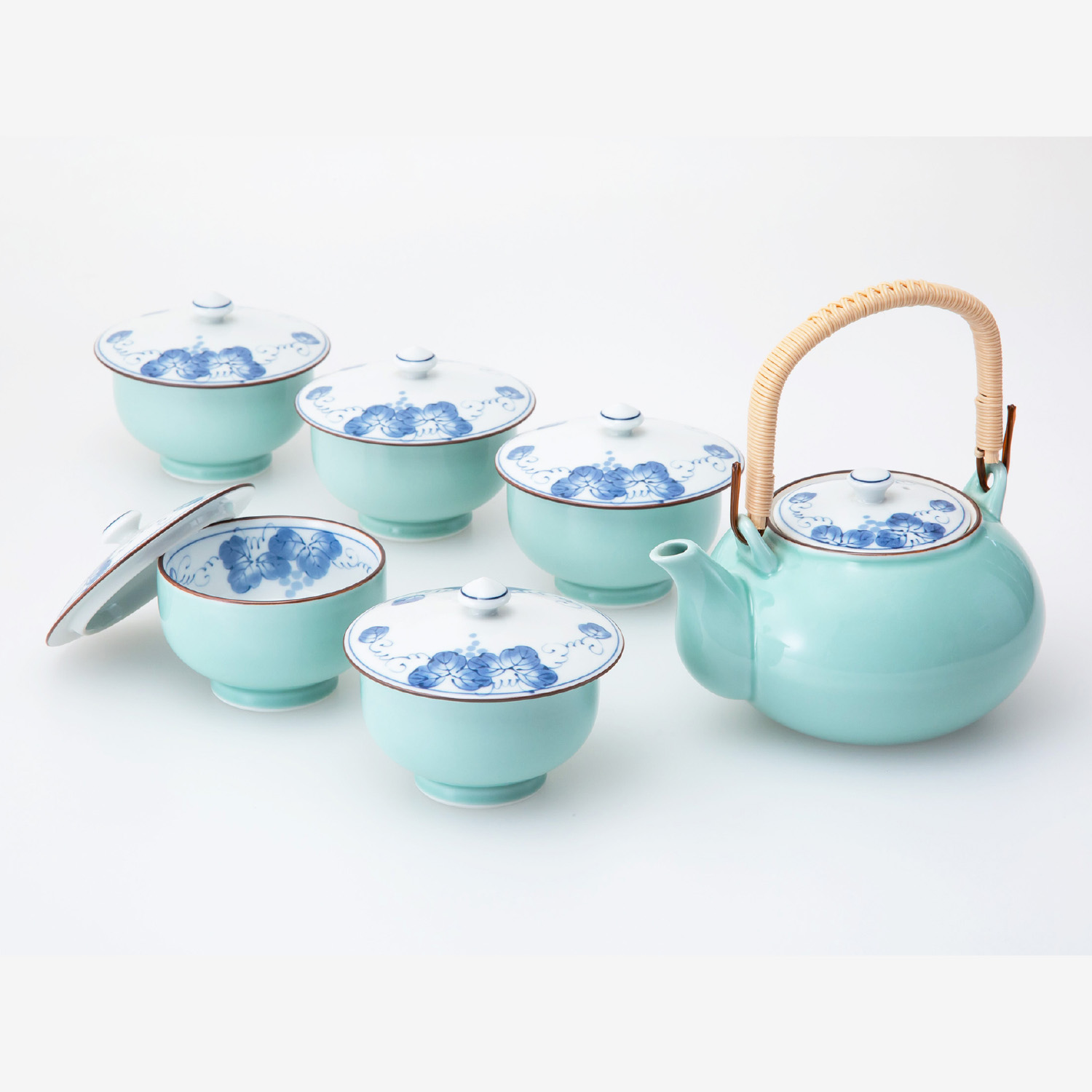 Price Gift｜掛分ぶどう M蓋付茶器揃｜西海陶器 | SAIKAI B-SHOP｜西海