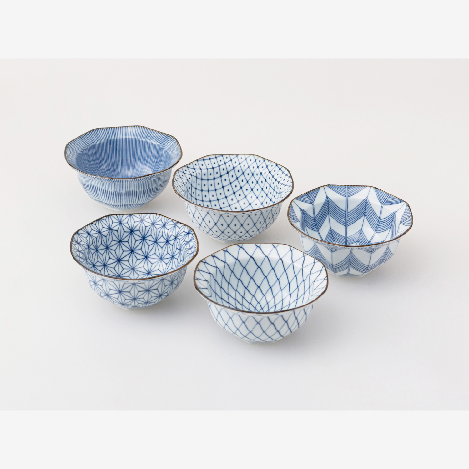Price Gift｜古染絵変り 八角小鉢揃｜西海陶器 | SAIKAI B-SHOP｜西海