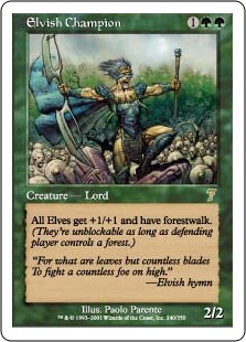 Foil】《エルフのチャンピオン/Elvish Champion》[7ED] 緑R | 日本最大
