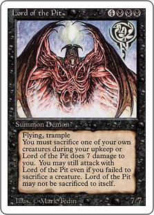 奈落の王/Lord of the Pit》[3ED] 黒R | 日本最大級 MTG通販サイト