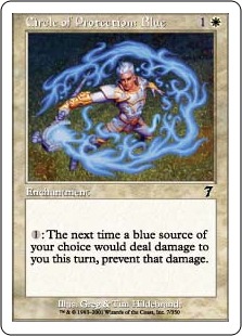 Foil】《青の防御円/Circle of Protection: Blue》[7ED] 白C | 日本
