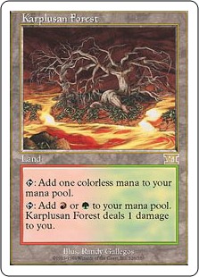 Foil】《カープルーザンの森/Karplusan Forest》[7ED] 土地R | 日本