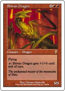□黒枠□《シヴ山のドラゴン/Shivan Dragon》[4EDBB] 赤R | 日本最大級