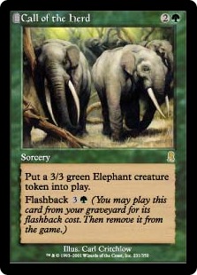Foil】《獣群の呼び声/Call of the Herd》[ODY] 緑R | 日本最大級 MTG
