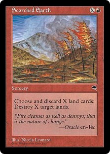 焼けこげた土地/Scorched Earth》[TMP] 赤R | 日本最大級 MTG通販