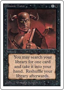 Foil】(090)□日本画□《悪魔の教示者/Demonic Tutor》※ドラフト
