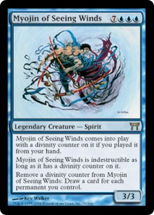 Foil】《風見明神/Myojin of Seeing Winds》[CHK] 青R | 日本最大級