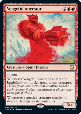 035)《復讐の祖霊/Vengeful Ancestor》[AFC] 赤R | 日本最大級 MTG通販